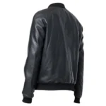 Mens Black Designer Metal Studded Bomber Jacket