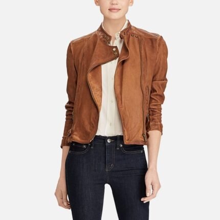 Women Iconic Brown Leather Jacket