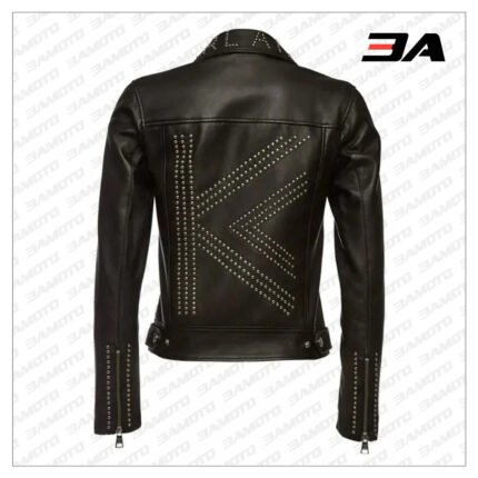 Embellished Leather Studded & Biker Jacket