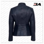 Blue Victory Military Parade Style Real Leather Jacket